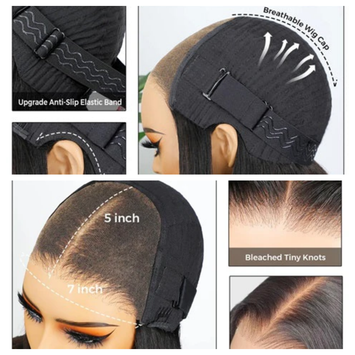 BYE-BYE KNOTS HD LACE 7X5 CLOSURE LACE WIG / CURLY