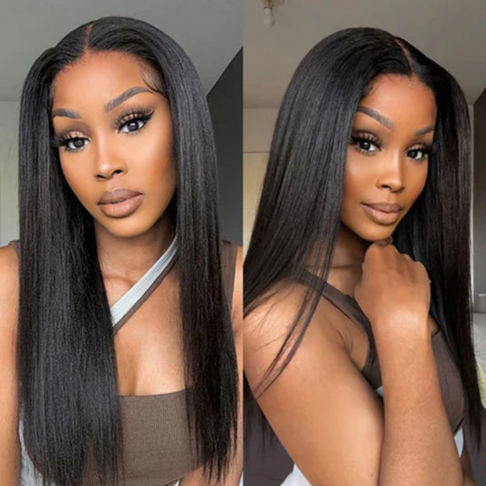 BYE-BYE KNOTS 13X6 HD LACE FRONTAL SUPER PRE-PLUCKED WIG /YAKI STRAIGHT