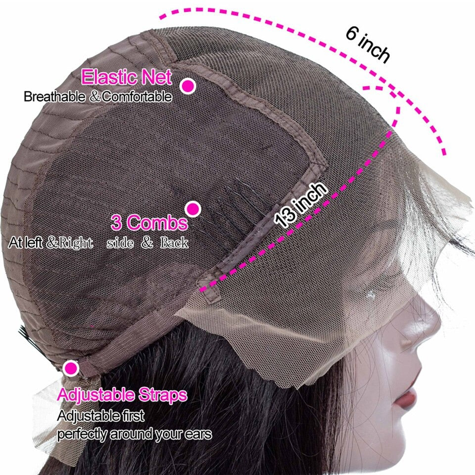 13x6 PRE-PLUCKED CURLY HUMAN HAIR LACE FRONT WIG