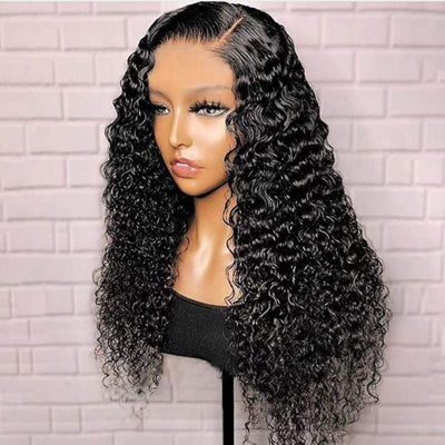 Water Wave Preplucked Virgin Hair 360 Lace Front Wig Fake 