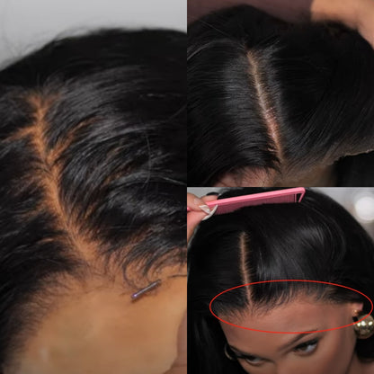 BYE-BYE KNOTS 360 HD LACE FAKE SCALP CURLY WIG / Invisi-Strap