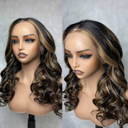 4/27 Honey Blonde Highlight Body Wave 6x6 HD Lace Glueless Wig