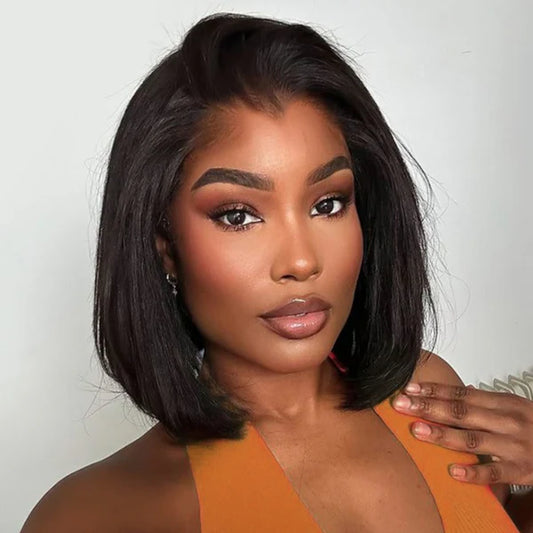 “M” Shape  Hairline 13X4/13X6 Transparent Lace Front Wig Straight BOB