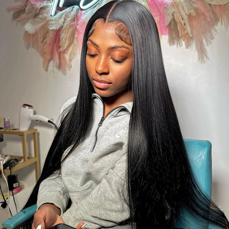 FULL TRANSPAREN/HD LACE PRE-PLUCKED SILK STRAIGHT HAIR WIG