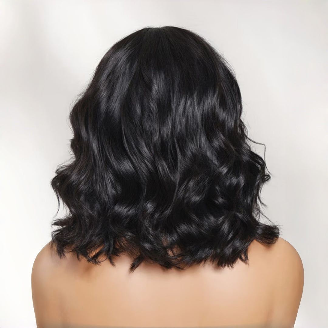 HD LACE 9x6 Lace Parting Super Preplucked Hairline Density Wig Bouncy Wave BOB