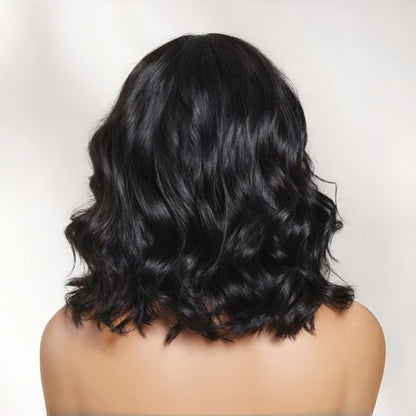 HD LACE 9x6 Lace Parting Super Preplucked Hairline Density Wig Bouncy Wave BOB