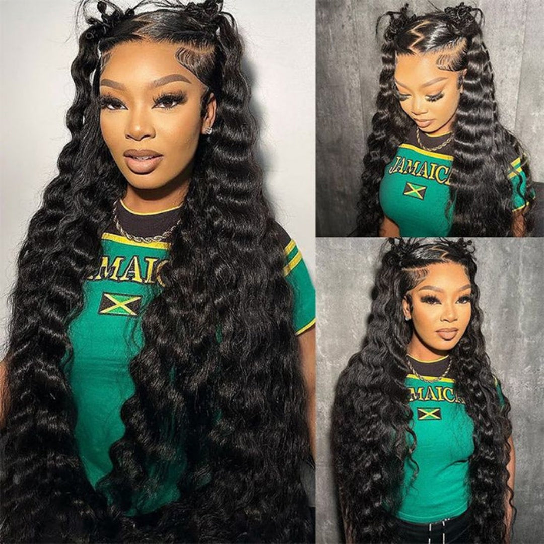 FULL TRANSPAREN/HD LACE PRE-PLUCKED DEEP WAVE HAIR WIG