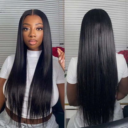 13x4 PRE-PLUCKED STRAIGHT HUMAN HAIR LACE FRONT WIG