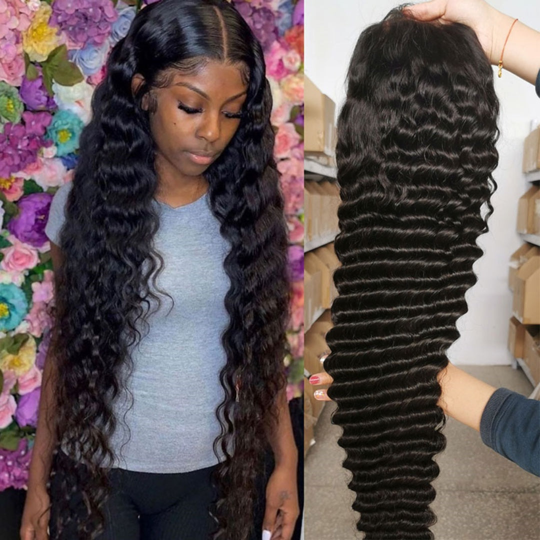 FULL TRANSPAREN/HD LACE PRE-PLUCKED DEEP WAVE HAIR WIG