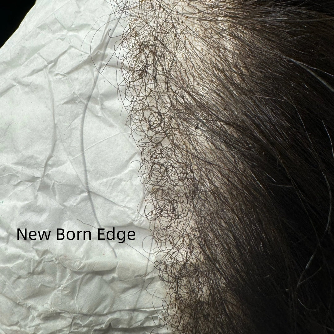 HD LACE 3D Dome Cap 9x6 Drawstring Wig Kinky Straight with Curly/Newborn Edge