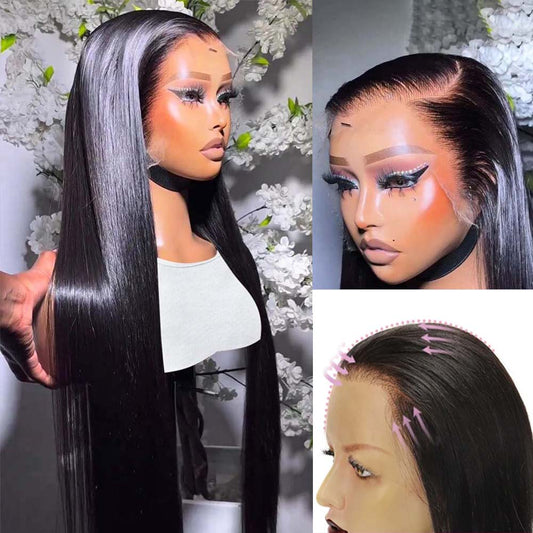 Upgrade 13x6 Fitted Cap Ear Tap “SUPER Pre-plucked HD Lace” Front Wig Straight
