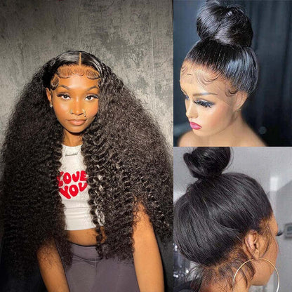 FULL TRANSPAREN/ HD LACE PRE-PLUCKED CURLY HAIR WIG