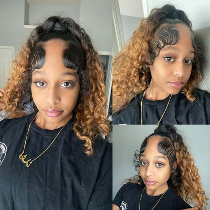 HD Lace 13x6 SUPER Pre-plucked Ombre Blonde Water Wave Wig