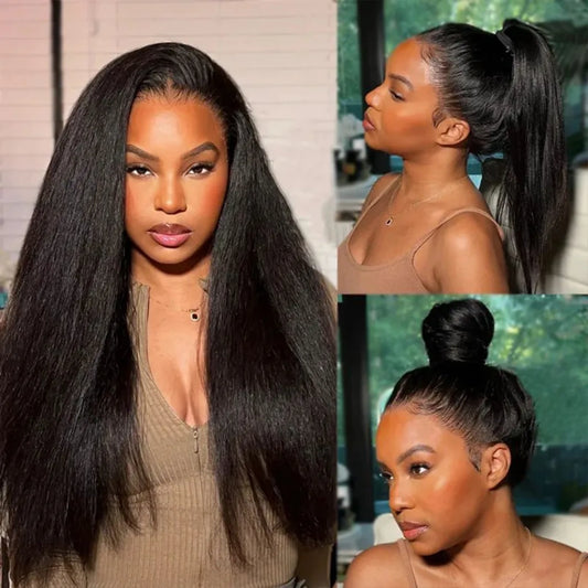 PreCut Lace 360 HD Lace Front Invisi-Strap Wig / Kinky Straight