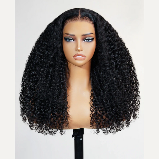 BYE-BYE KNOTS 13X6 HD LACE FRONTAL SUPER PRE-PLUCKED WIG /JERRY CURLY