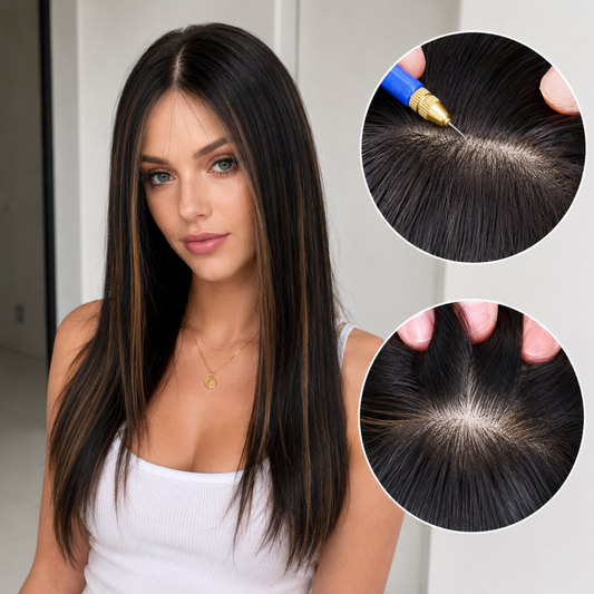 7x6 Full Silk Base Topper Silk Top Human Hair Toppers For Women