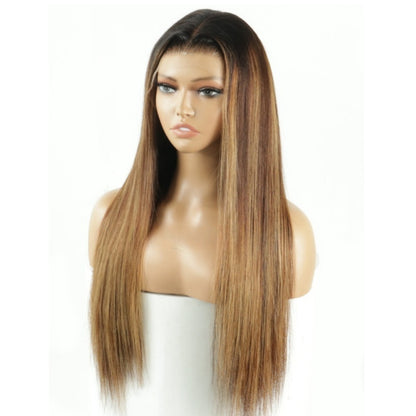 HD LACE 3D Dome Cap 9x6 Super Preplucked with Drawstring Wig Highlight Straight