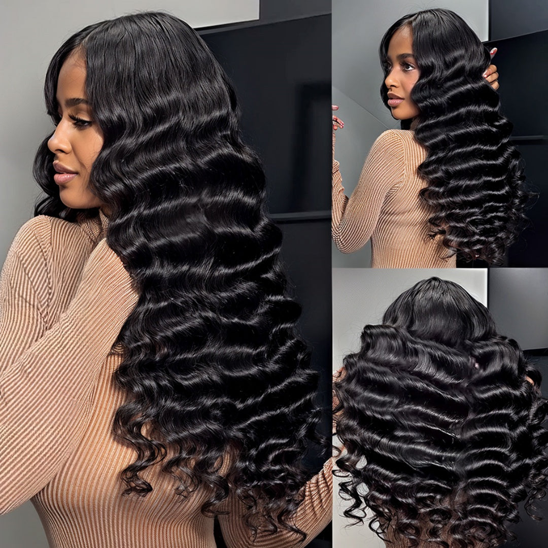 13X4/13X6 LACE FRONT HUMAN HAIR 250% DENSITY LOOSE DEEP WAVE WIG