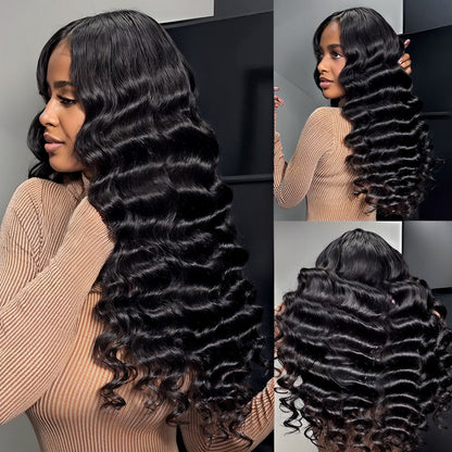 13X4/13X6 LACE FRONT HUMAN HAIR 250% DENSITY LOOSE DEEP WAVE WIG