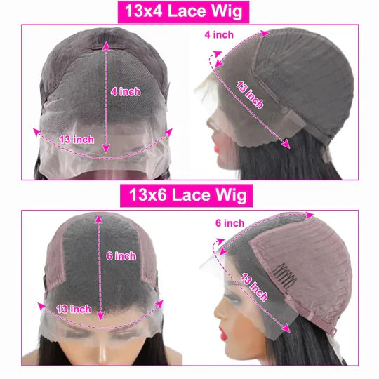 “M” Shape  Hairline 13X6 HD Lace Front Wig Straight