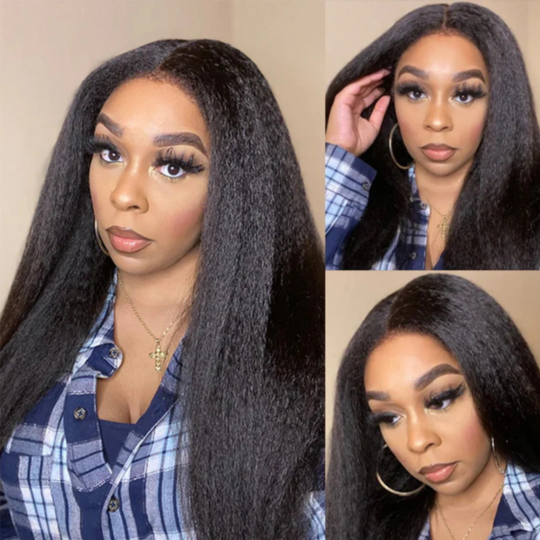 PreCut Lace 360 HD Lace Front Invisi-Strap Wig / Kinky Straight
