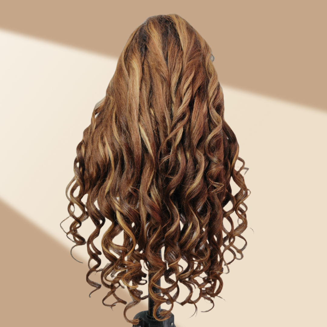 BYE-BYE KNOTS 13X6 HD LACE FRONTAL SUPER PRE-PLUCKED WIG /HIGHLIGHT KINKY WAVY