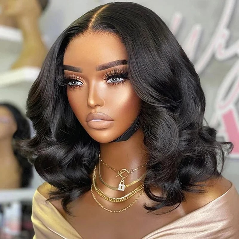 【BIG SALE】NEW “SUPER Pre-plucked HD Lace”  Bob Wig Body Wave Wavy