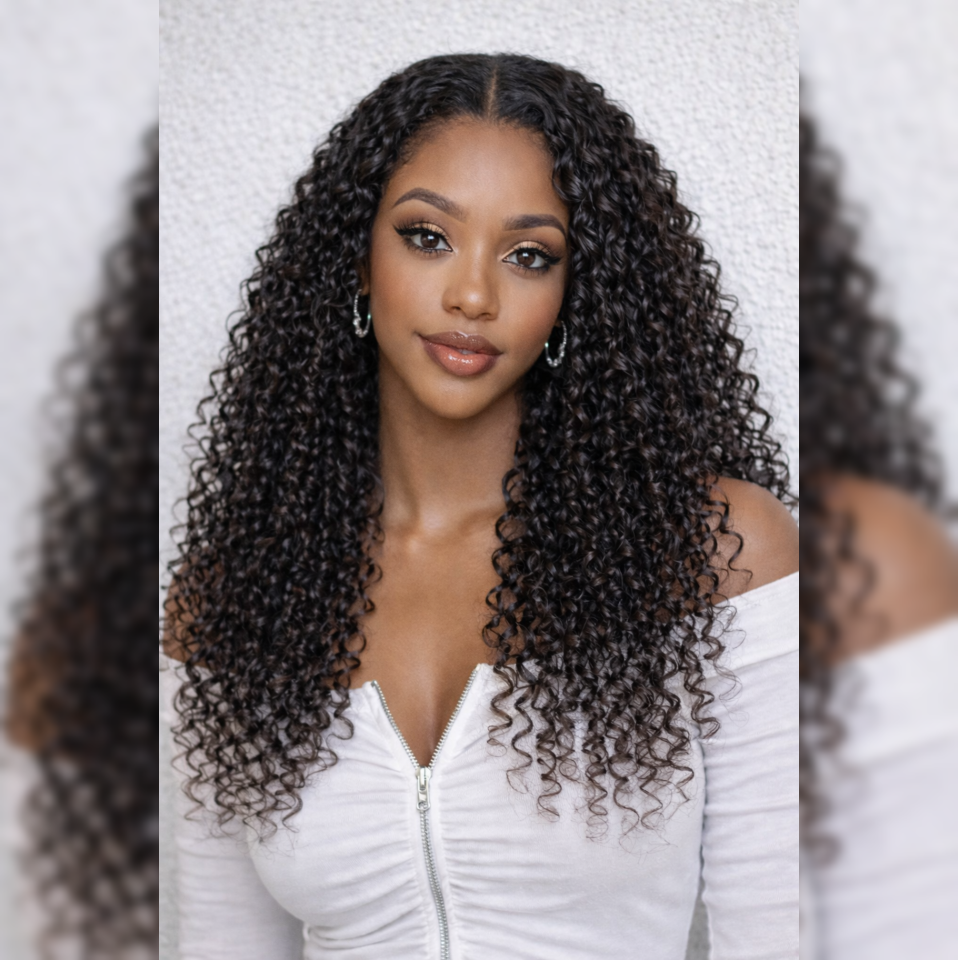 HD FULL LACE (WITHOUT MESH) INVISI-STRAP Deep Curly  WIG