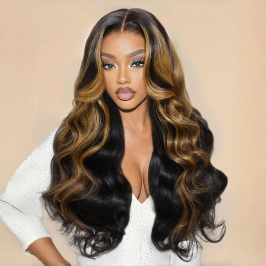 Invisi-Strap 360 Transparent Lace Highlight Wig // Body Wave
