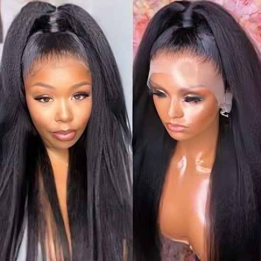 13X6  FIT 2.0 HD LACE FRONT SUPER PRE-PLUCKED WIG /KINKY STRAIGHT