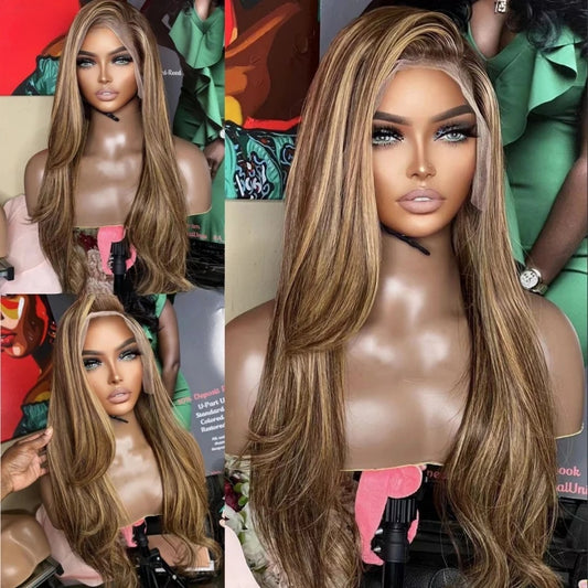 Invisi-Strap 360 Transparent Lace Highlight Layer Wig // Wavy