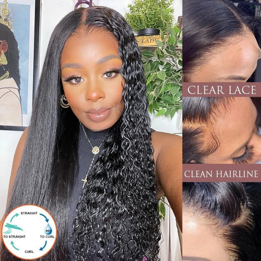 NEW “SUPER Pre-plucked HD Lace” 13x6 Lace Front Wig Wet & Wavy 2 in 1