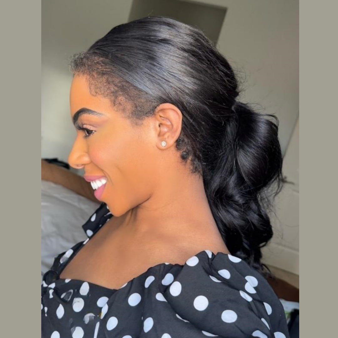 HD Lace 360 Invisi-Strap Wig Body Wave with 4C/Curly/Newborn Edge