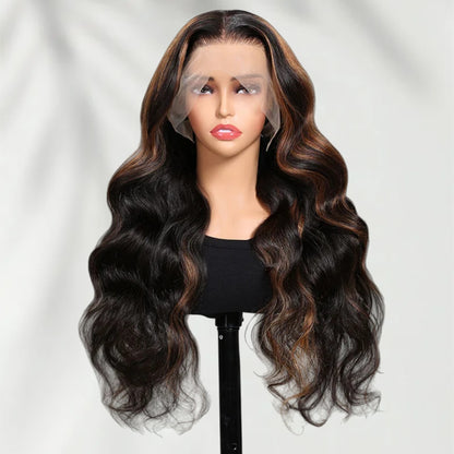 Upgrade 370 Fitted Cap Invisi-Strap HD Lace Preplucked Hairline Wig  Body Wave Highlight