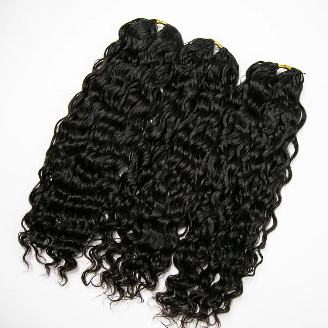 Soft Feather Crochet Braids Hair 100% Human Hair Extensions-Natural Wave