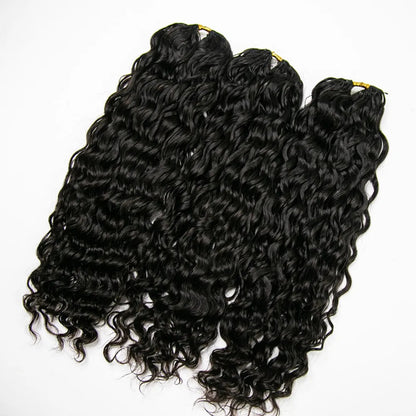 Soft Feather Crochet Braids Hair 100% Human Hair Extensions-Natural Wave