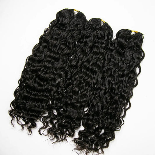 Soft Feather Crochet Braids Hair 100% Human Hair Extensions-Natural Wave