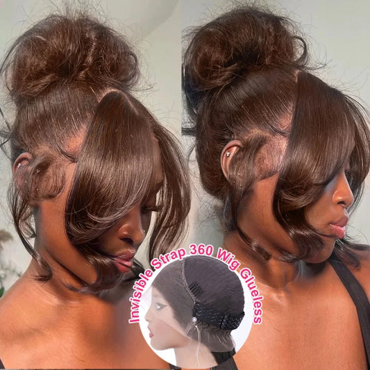 【DEAL】Invisi-Strap 360 Transparent Lace Brown Wig // Body Wave