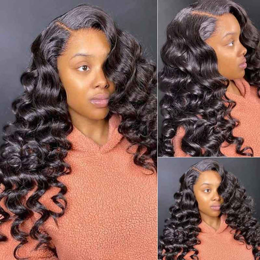 Upgrade 370 Fitted Cap Invisi-Strap HD Lace Preplucked Hairline Wig  Loose Wave