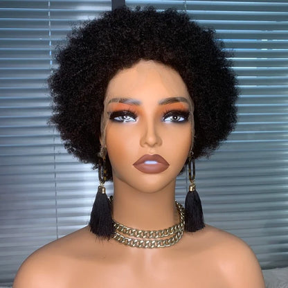 13X4/13X6 Transparent LACE FRONT HUMAN HAIR AFRO KINKY CURLY WIG