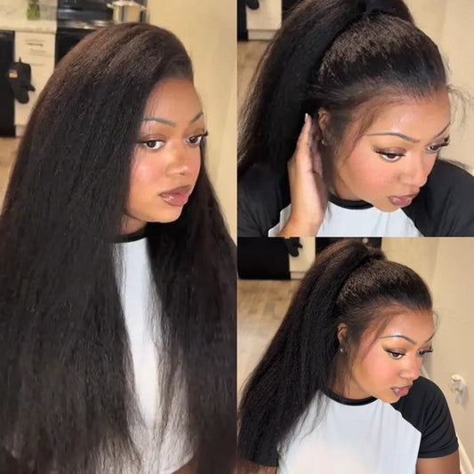 HD FULL LACE (WITHOUT MESH) INVISI-STRAP KINKY STRAIGHT  WIG