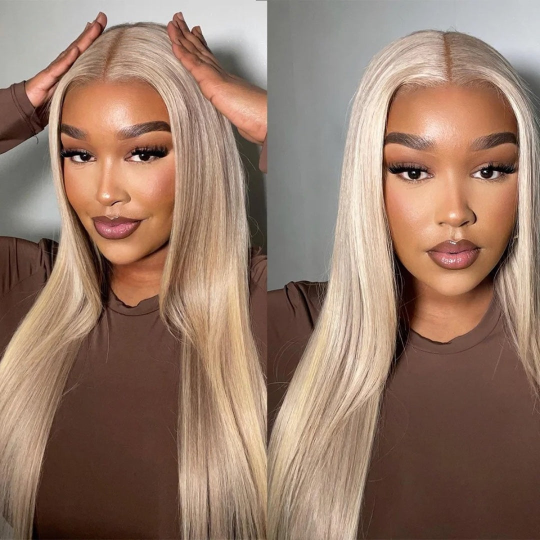 P18/613 13X4/13X6 LACE FRONT HUMAN HAIR HIGHLIGHT STRAIGHT WIG