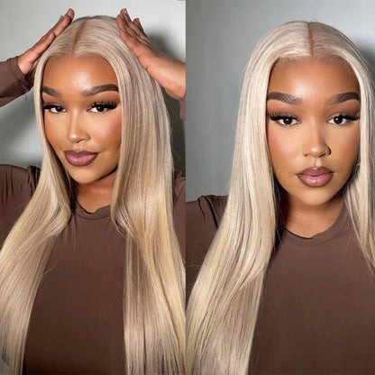 P18/613 13X4/13X6 LACE FRONT HUMAN HAIR HIGHLIGHT STRAIGHT WIG