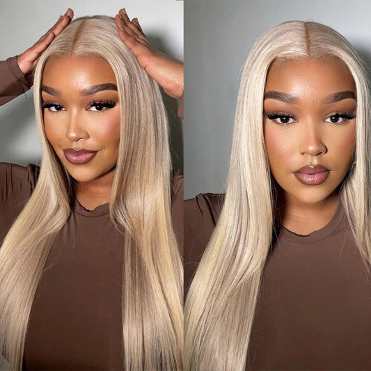 P18/613 13X4/13X6 LACE FRONT HUMAN HAIR HIGHLIGHT STRAIGHT WIG