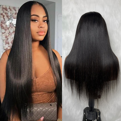 4x4/5x5 TRANSPARENT LACE CLOSURE PRE-PLUCKED STRAIGHT WIG