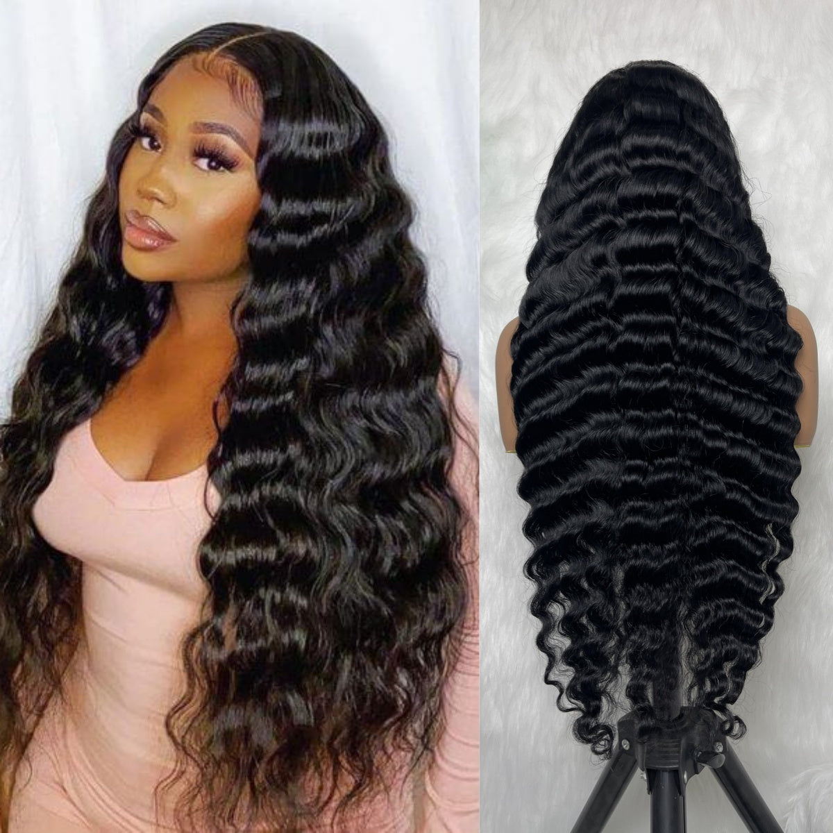 4x4/5x5 TRANSPARENT LACE CLOSURE PRE-PLUCKED LOOSE WAVE WIG