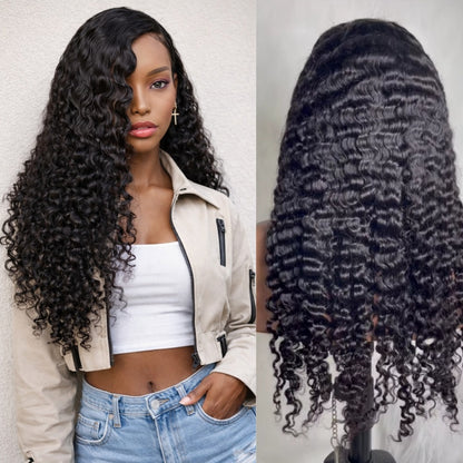 4x4/5x5 TRANSPARENT LACE CLOSURE PRE-PLUCKED BURMESE CURLY WIG