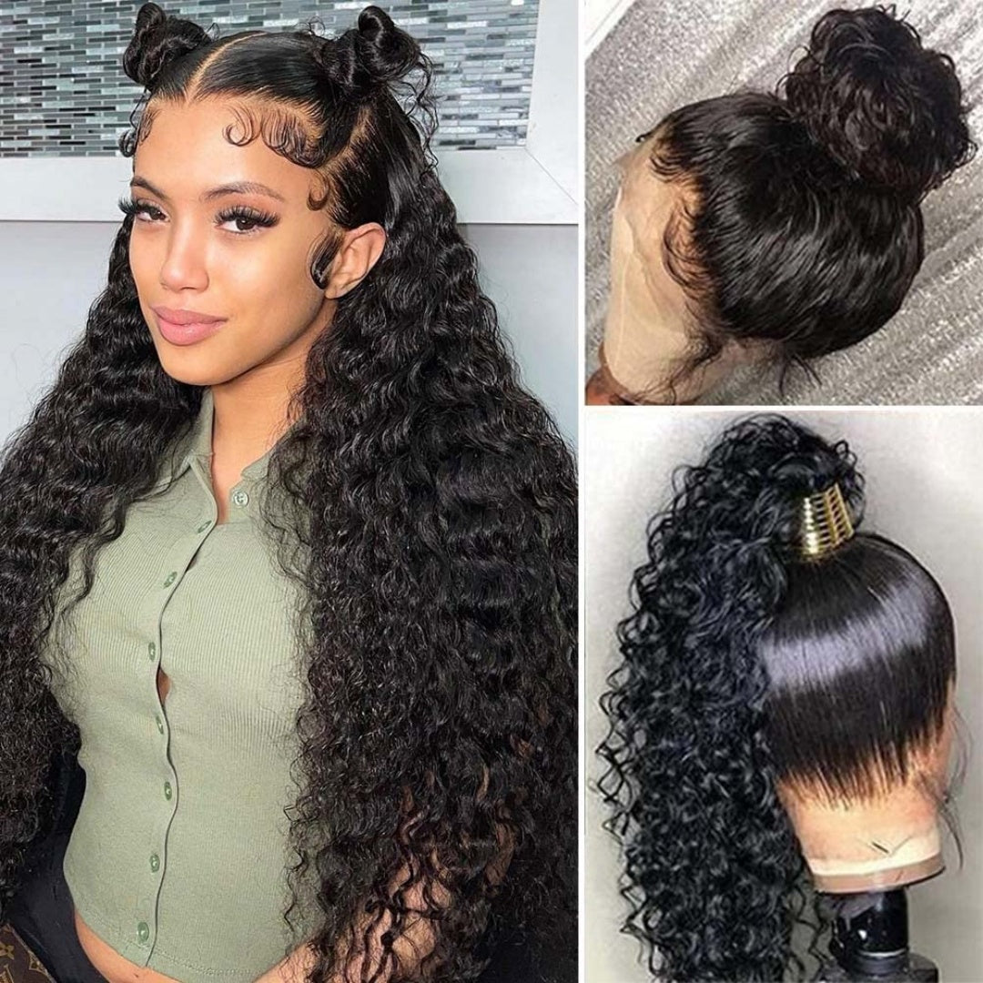 Upgrade 370 Fitted Cap Invisi-Strap HD Lace Preplucked Hairline Wig  Kinky Curly