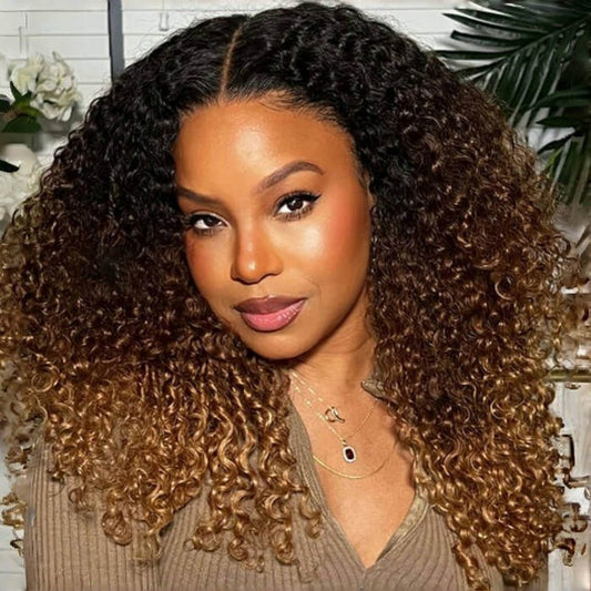13X6  FIT 2.0 HD LACE FRONT SUPER PRE-PLUCKED WIG / OMBRE BROWN/BLONDE JERRY CRULY