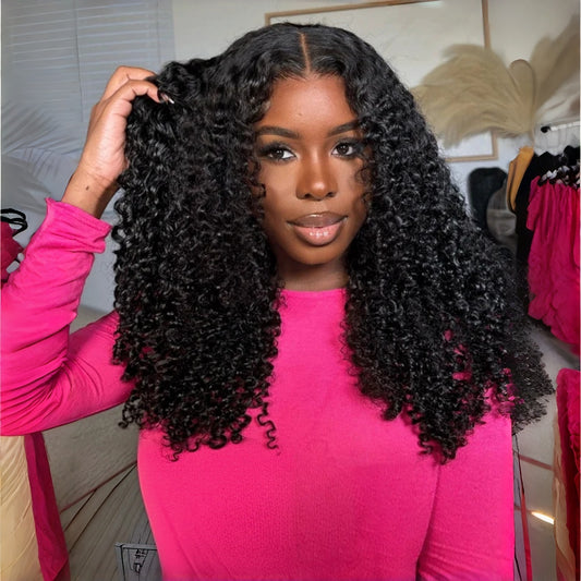 BYE-BYE KNOTS HD LACE 7X5 CLOSURE  LACE WIG / KINKY CURLY